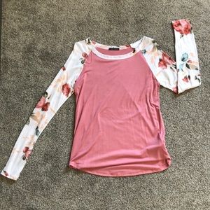 Floral long sleeve t shirt